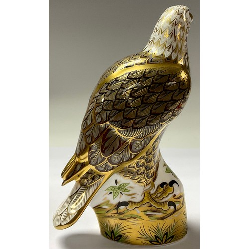 5022 - A Royal Crown Derby paperweight, Sea Eagle, silver stopper, boxed