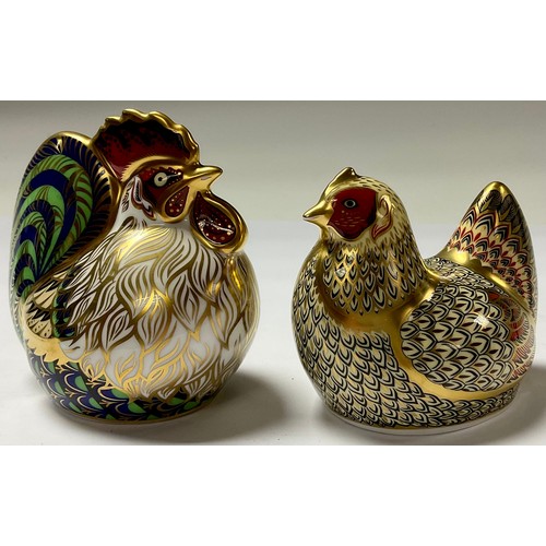 5073 - A Royal Crown Derby paperweight, Farmyard Cockerel, limited edition 105/5,000, gold stopper, 10cm, p... 