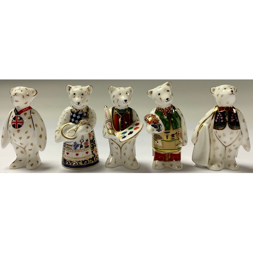 5096 - A Royal Crown Derby miniature bear, Medal Winning Bear, special time limited edition for 2012, 8.5cm... 