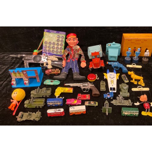 561 - Toys and Juvenalia - Mickey Mouse puppet, glove puppet, die-cast vehicles, cap guns, etc