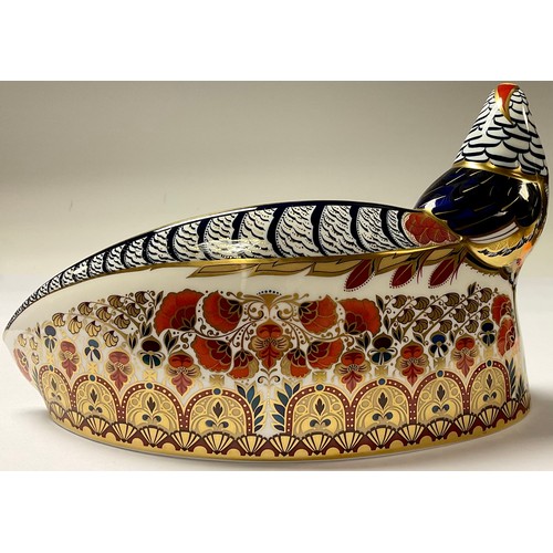 5131 - A Royal Crown Derby paperweight, Harrods Lady Amherst Pheasant, specially commissioned by Harrods, l... 