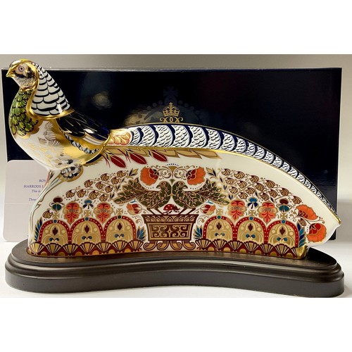 5131 - A Royal Crown Derby paperweight, Harrods Lady Amherst Pheasant, specially commissioned by Harrods, l... 