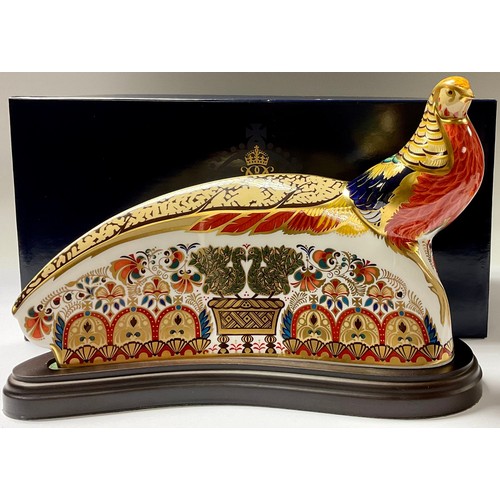 5130 - A Royal Crown Derby paperweight, Harrods Pheasant, specially commissioned by Harrods, limited editio... 