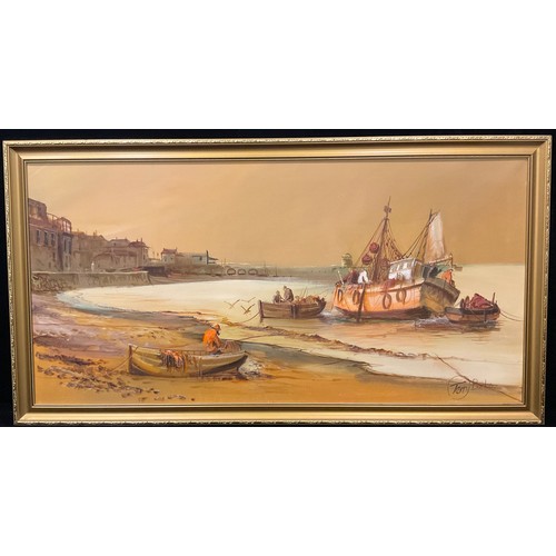 682 - Terry Burke
Golden Dawn St. Ives
signed, oil on canvas, 120cm x 60cm