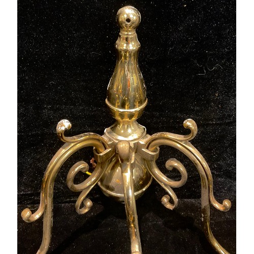 699 - A set of four 18th century style brass electrolier wall sconce light fittings