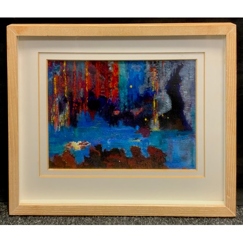 597 - B**Hepworth 
Abstract
signed, oil, 25cm x 34cm