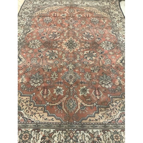 819 - A Caucasian rectangular wool rug or carpet, 346cm x 240cm