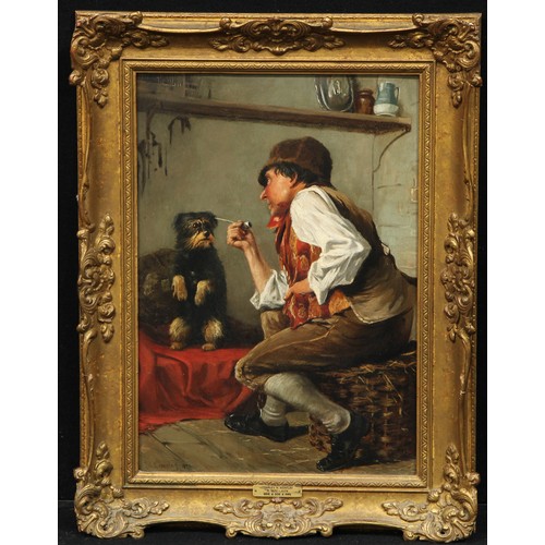 569 - Charles H Kemplay (fl. 1872 - 1874)
Give A Dog A Pipe
signed, dated 1871, named and titled to frame,... 