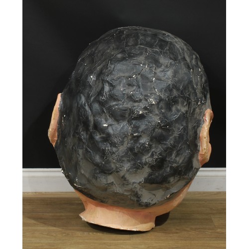 1288 - A large mid-20th century French papier-mâché carnival head, 90cm high