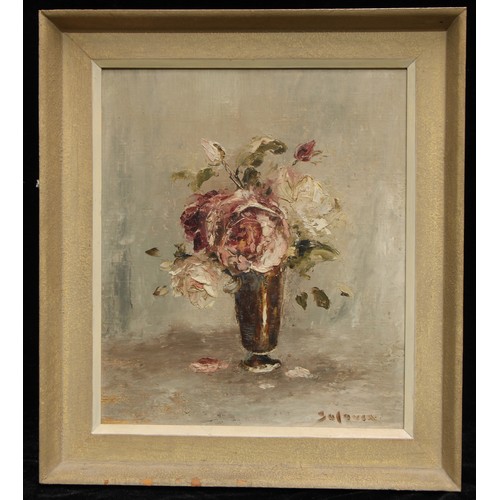 718 - S**v**
Still Life, Flowers in a Vase
indistinctly signed, oil on board, 33cm x 28.5cm