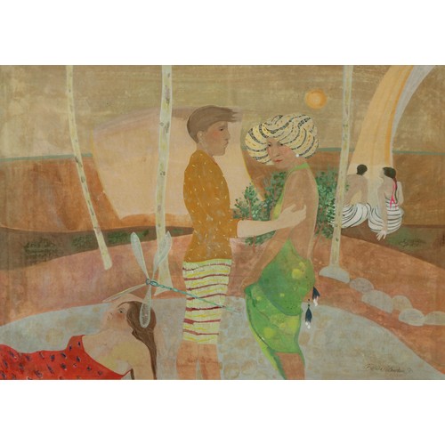 579 - Brenda L Chapham (20th century)
The Bride
signed, watercolour, 53cm x 68cm; another, Exotic Couple a... 