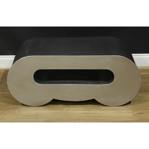 1630 - Modern Design - a stainless steel coffee table, by Sam Sherborne, artist and blacksmith, Sheffield, ... 