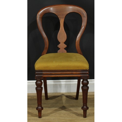 1124 - A set of four Victorian mahogany dining chairs, by James Reilly (1825 – 1889), stamped J. Reilly’s P... 