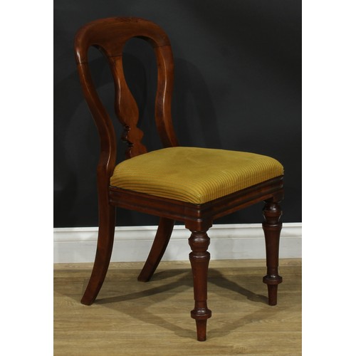 1124 - A set of four Victorian mahogany dining chairs, by James Reilly (1825 – 1889), stamped J. Reilly’s P... 