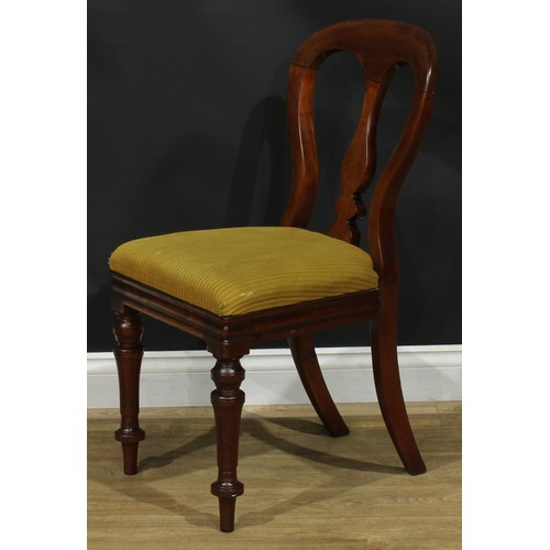 1124 - A set of four Victorian mahogany dining chairs, by James Reilly (1825 – 1889), stamped J. Reilly’s P... 