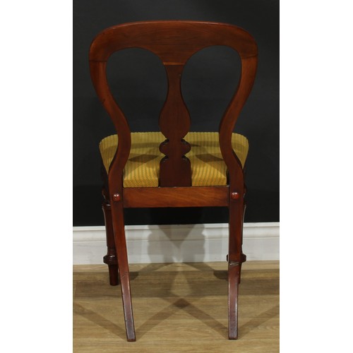 1124 - A set of four Victorian mahogany dining chairs, by James Reilly (1825 – 1889), stamped J. Reilly’s P... 