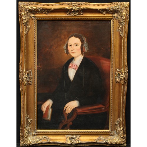 681 - George Owens (19th century)
Portrait of a Lady
inscribed to verso, oil on canvas,  89cm x 59cm