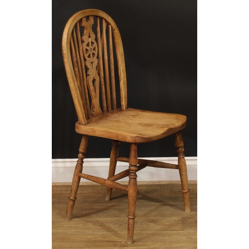 1340 - A late Victorian pine servants' quarters dining table, rectangular top above a single frieze drawer,... 