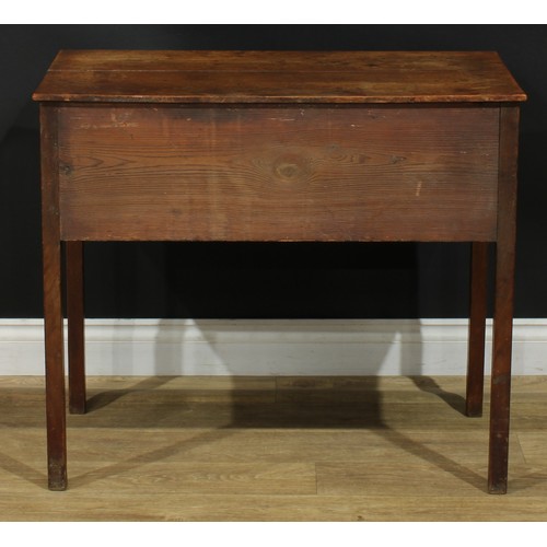 1224 - A George III mahogany lowboy or side table, rectangular top above two short and one long cockbeaded ... 