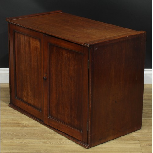 925 - A 19th century mahogany estate office correspondence or filing cabinet, flush rectangular top above ... 