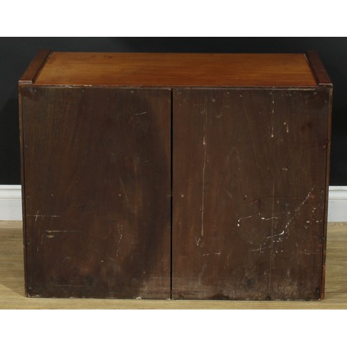 925 - A 19th century mahogany estate office correspondence or filing cabinet, flush rectangular top above ... 