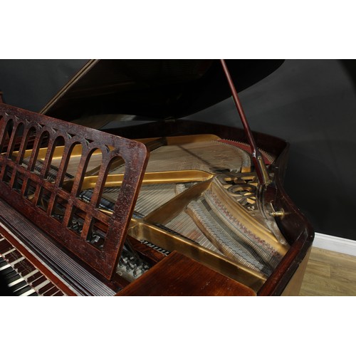 844 - An early 20th century double-curve baby grand piano, Carl Ecke, Berlin-Dresden-Posen, 98.5cm high, 1... 