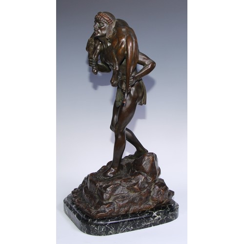 919 - Demétre Haralamb Chiparus (1886 - 1947), a brown patinated bronze, of an Orientalist figure carrying... 