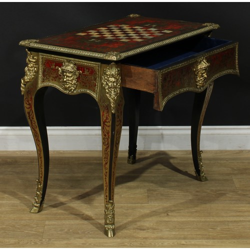 899 - A 19th century Franglais gilt-bronze mounted tortoiseshell, brass and mother of pearl marquetry cent... 