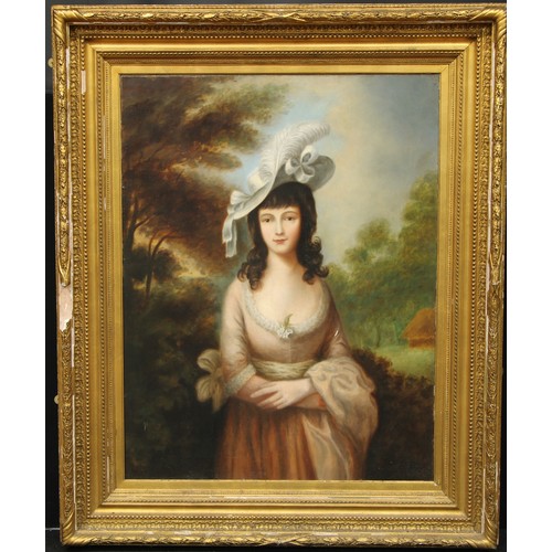 599 - Continental School (19th century)
Lady No 11,
titled to verso, oil on canvas, 111cm x 85.5cm