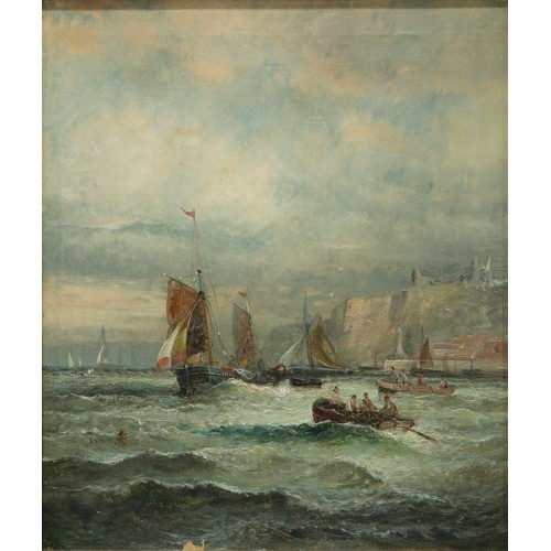 682 - Georges William Thornley (1857 - 1935)
A pair, Maritime Scenes, Rowing Out and Off the Coast
signed,... 