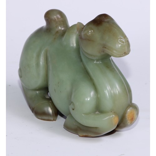 797 - A Chinese jade carving, of a camel, 14cm long