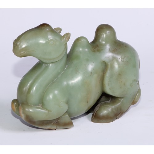 797 - A Chinese jade carving, of a camel, 14cm long