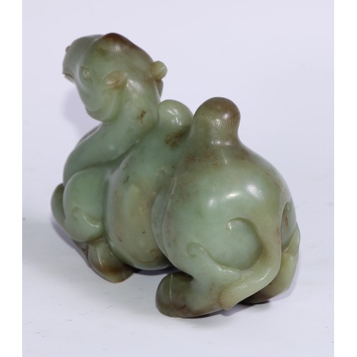 797 - A Chinese jade carving, of a camel, 14cm long