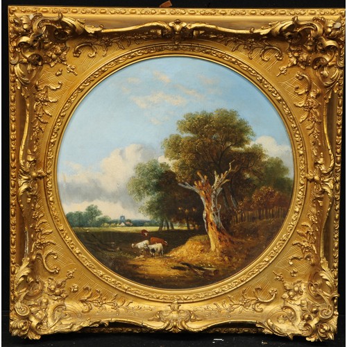 565 - B E Mortlock (19th century)
Quiet Meadows
signed, dated 1881, oil on canvas, tondo, 39.5cm diameter