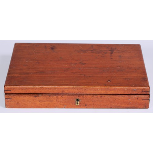 1156 - An Edwardian mahogany artist’s travelling watercolour paint box, by Landseer, 4cm high, 25.5cm wide,... 