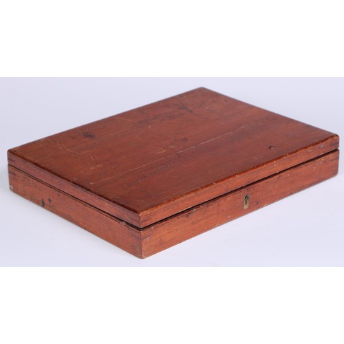 1156 - An Edwardian mahogany artist’s travelling watercolour paint box, by Landseer, 4cm high, 25.5cm wide,... 