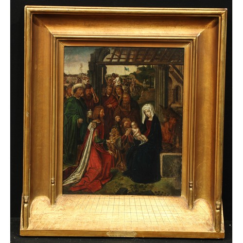 667 - Florentine School. possibly 16th/17th century, 
Adoration of the Magi, oil on panel, 60cm x 48cm