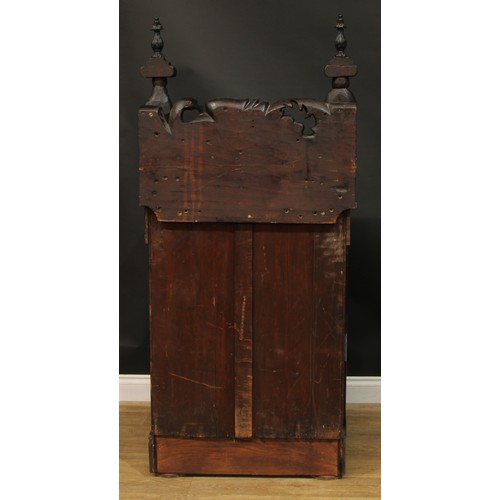 905 - A 19th century historicist oak side cabinet, profusely carved throughout with renaissance and baroqu... 