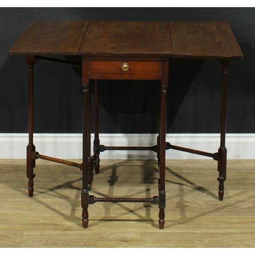 1174 - A George III Revival mahogany insect-leg table, rectangular top with fall leaves above a single frie... 