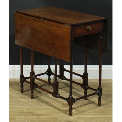 1174 - A George III Revival mahogany insect-leg table, rectangular top with fall leaves above a single frie... 