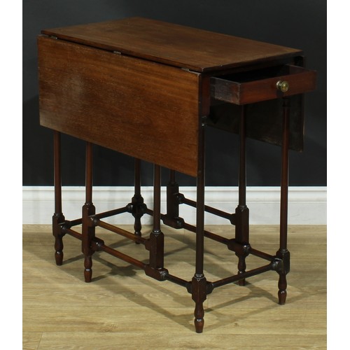 1174 - A George III Revival mahogany insect-leg table, rectangular top with fall leaves above a single frie... 