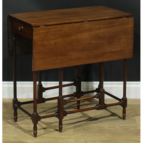 1174 - A George III Revival mahogany insect-leg table, rectangular top with fall leaves above a single frie... 