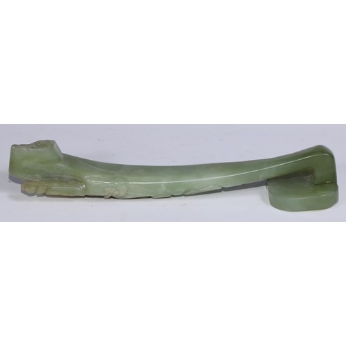 747 - A Chinese jade ruyi sceptre, 34.5cm long