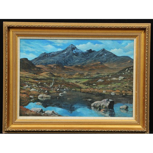 696 - M Barton
Summer Morning, Langdale
signed, oil on board, 36cm x 54cm