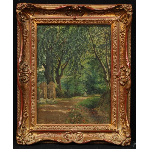 653 - English School (20th century)
Sketching Outdoors
oil on canvas, 38.5cm x 28.5cm