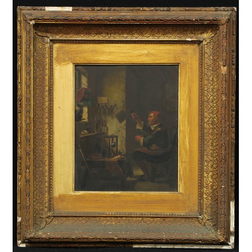 601 - Continental School (19th century)
The Workshop
indistinctly inscribed to verso, oil on panel, 31cm x... 