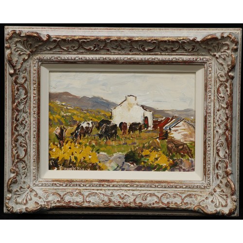 675 - Frank Forty (1903 - 1996)
A Mountain Farm
signed, label to verso, oil on board, 16cm x 23.5cm