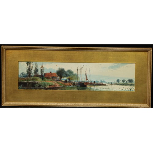 577 - Arthur Willett (1865 - 1951)
Arun, Near Amberley, Sussex
signed, watercolour, 12cm x 50cm