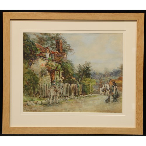 608 - Frank W Longshaw (19th/early 20th century)
Returning Home
signed, watercolour, 39.6cm x 48cm