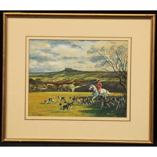 622 - Joseph Appleyard (1908 - 1960)
Master and Foxhounds, Arnesdale Crag near Pool-in-Wharfdale, Yorkshir... 